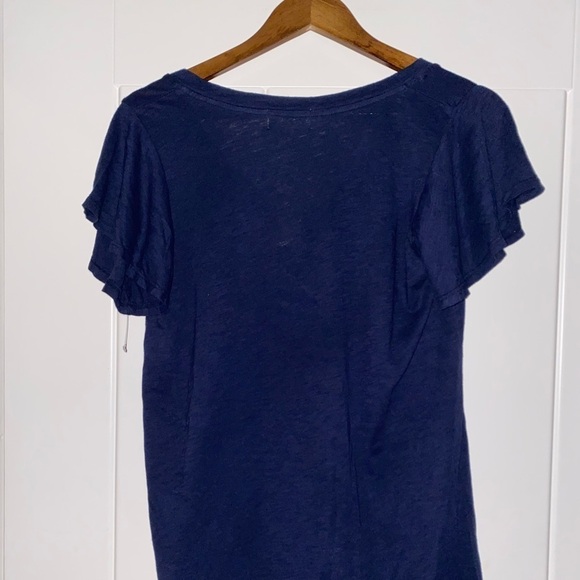 Anthropologie‎ Women Daily Practice Tee Shirt Flutter Sleeve XS Boho NEW Comfy - Picture 2 of 7